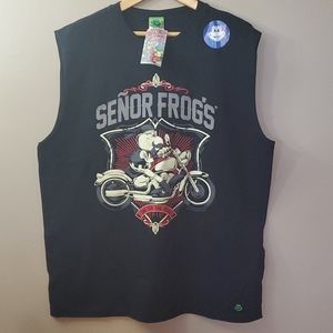 Senor frogs vintage motorcycle tshirt